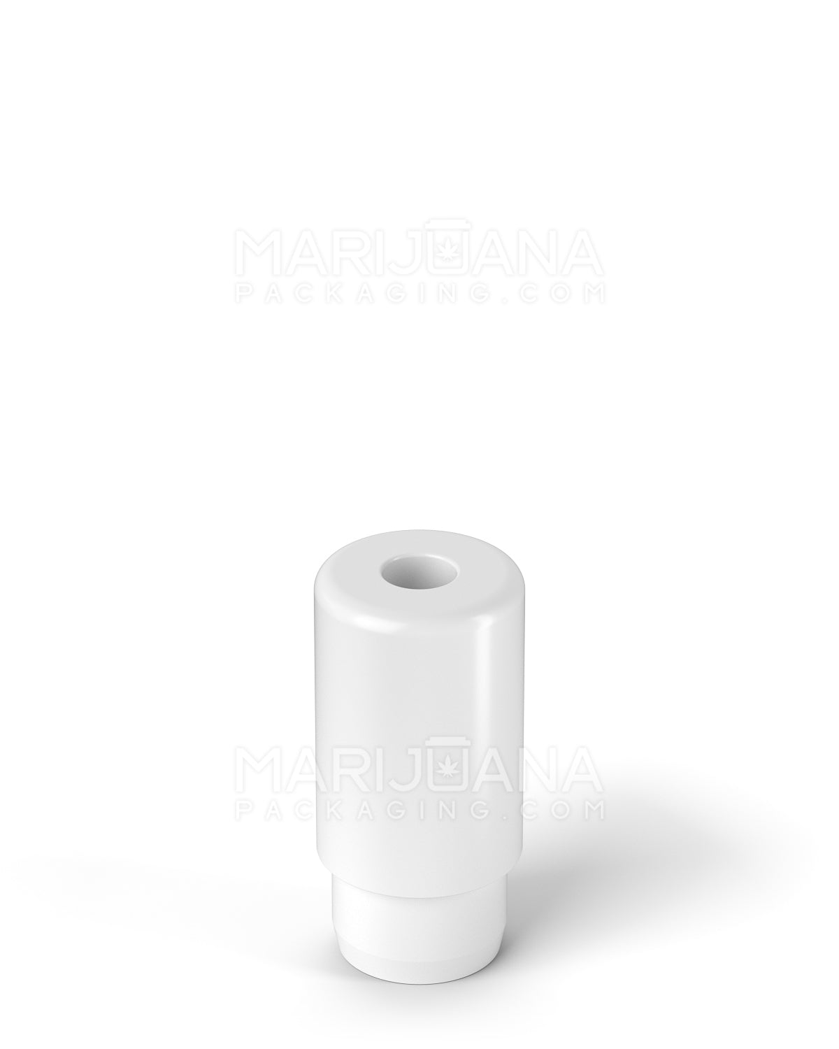 AVD | Barrel Vape Mouthpiece for Plastic Cartridges | White Plastic - Press On - 100 Count - 3