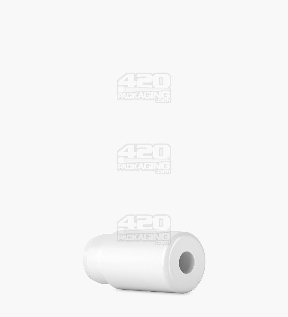 AVD | Barrel Vape Mouthpiece for Plastic Cartridges | White Plastic - Press On - 100 Count