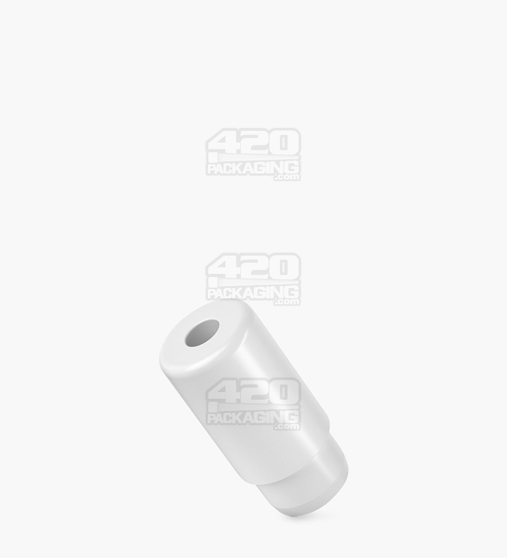 AVD | Barrel Vape Mouthpiece for Plastic Cartridges | White Plastic - Press On - 100 Count