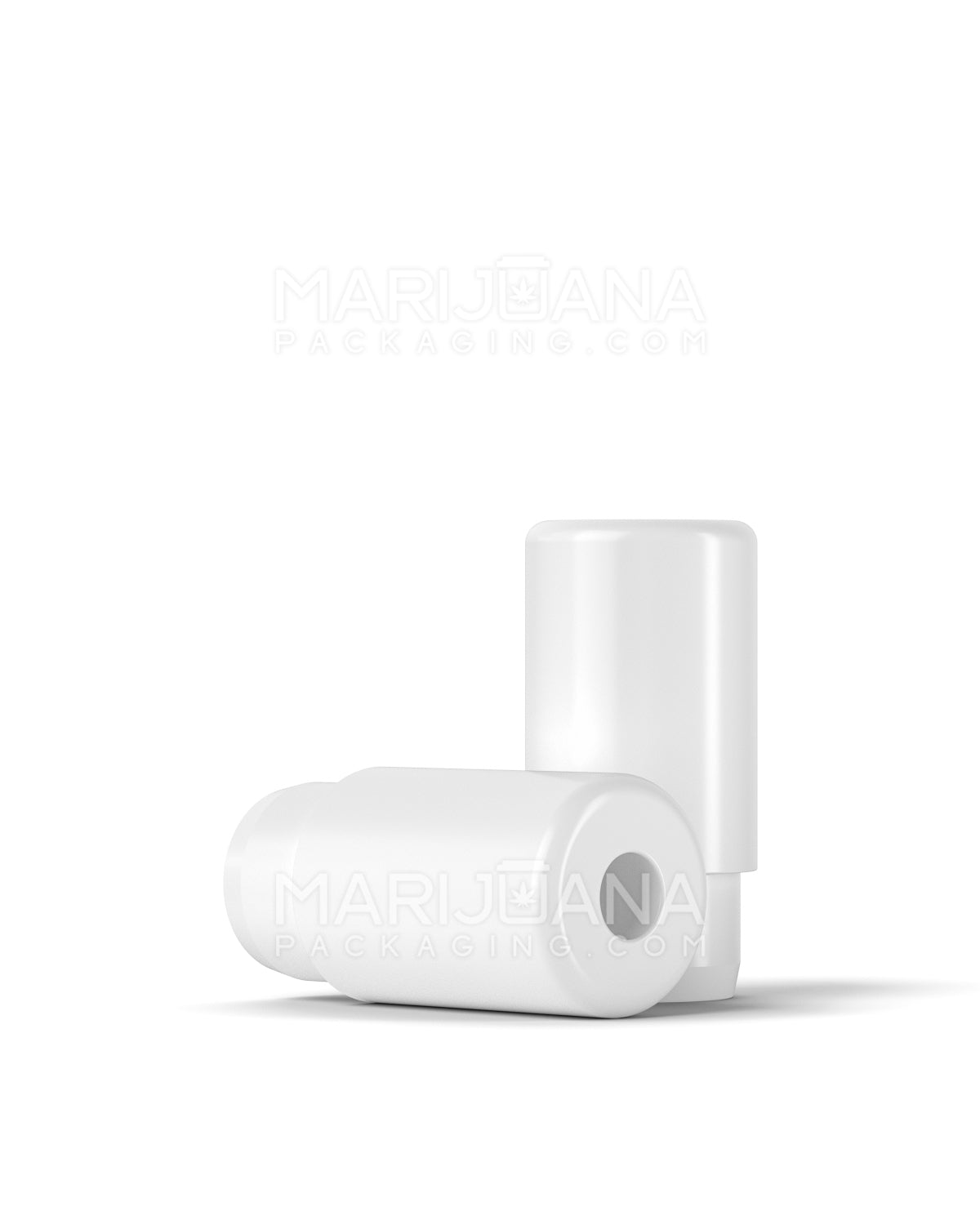 AVD | Barrel Vape Mouthpiece for Plastic Cartridges | White Plastic - Press On - 100 Count - 1