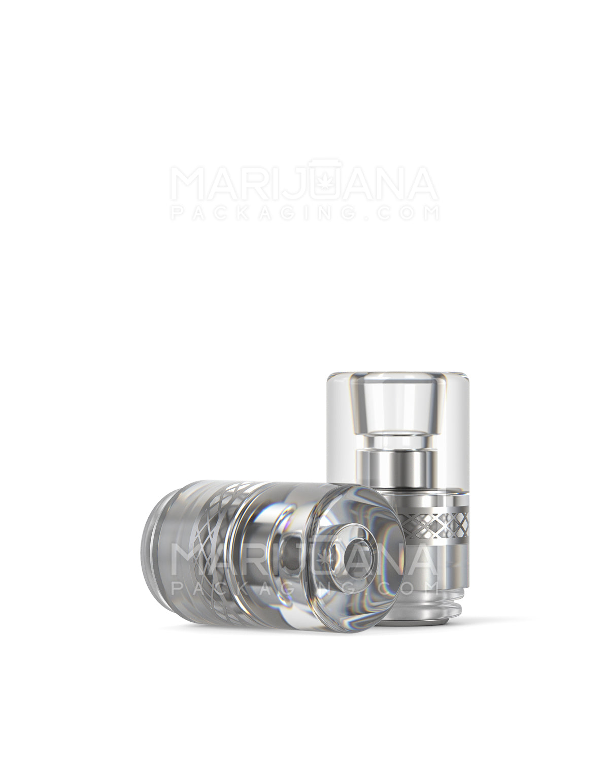 AVD | Barrel Vape Mouthpiece for Glass Cartridges | Clear Plastic - Screw On - 600 Count - 1