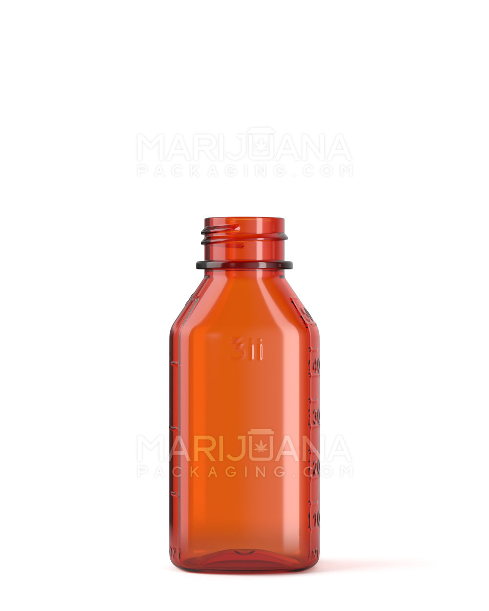 Child Resistant | Push Down & Turn Plastic Syrup Bottles | 2oz - Amber - 200 Count - 5