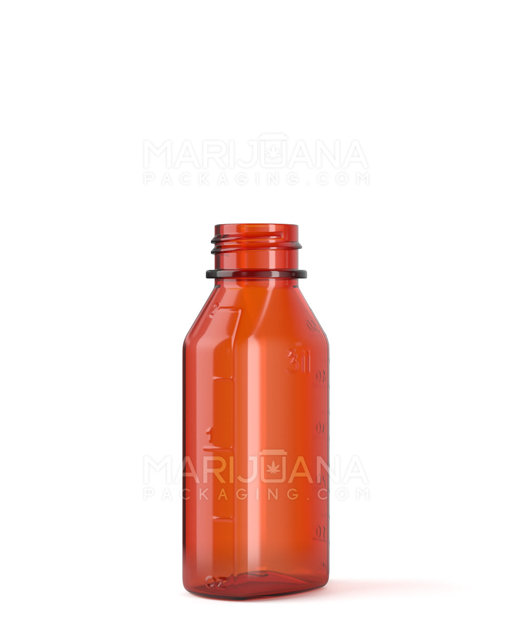 Child Resistant | Push Down & Turn Plastic Syrup Bottles | 2oz - Amber - 200 Count - 3