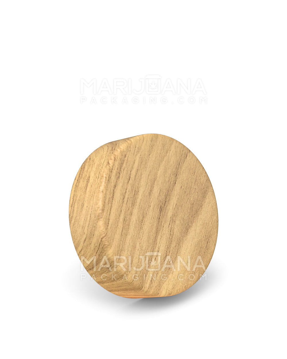 Child Resistant | Smooth Flat Push Down & Turn Plastic Caps w/ Foam Liner | 53mm - Maple Wood - 100 Count - 1