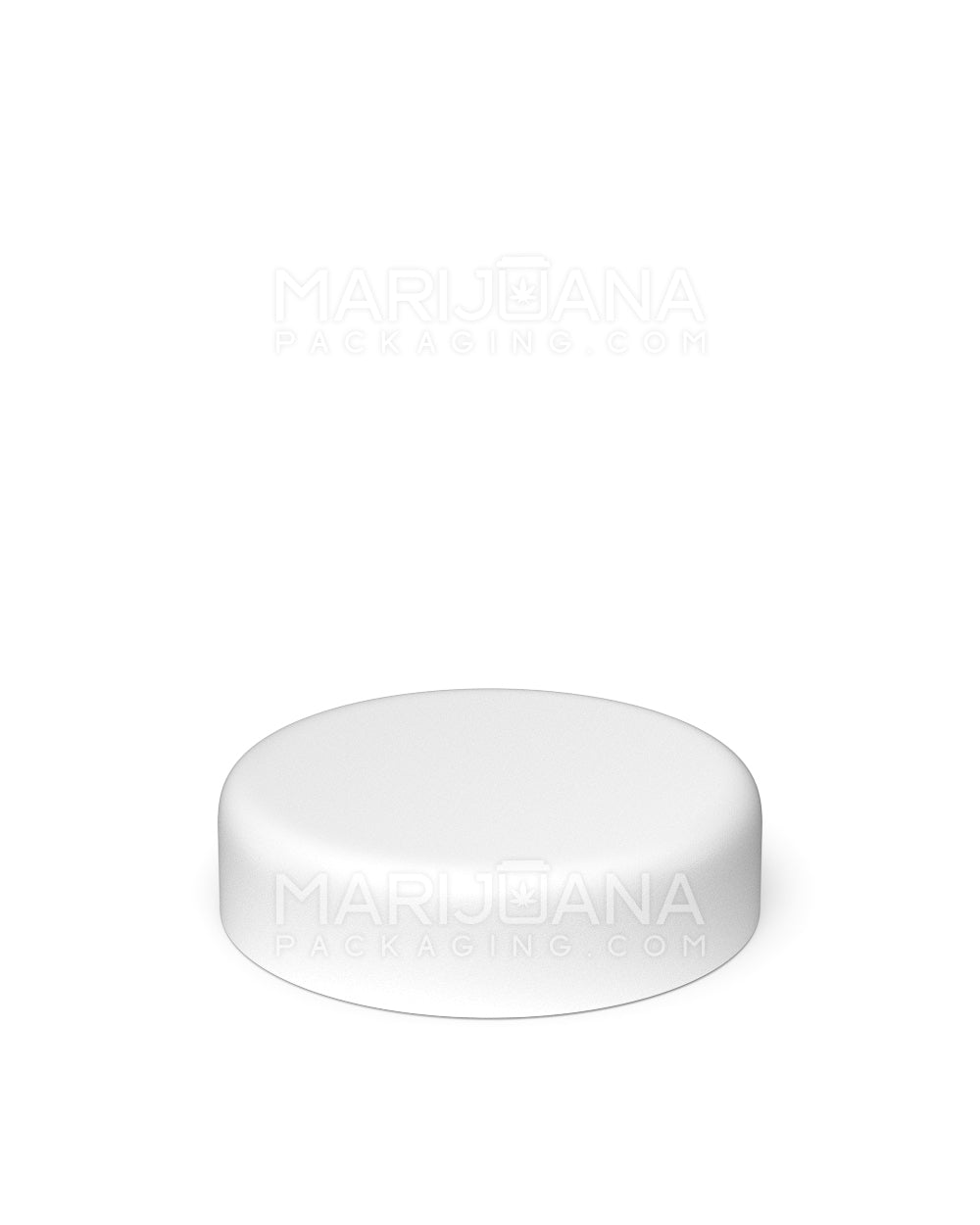 Child Resistant Dome Push Down & Turn Plastic Caps w/ Foam Liner | 53mm - Matte White | Sample - 3