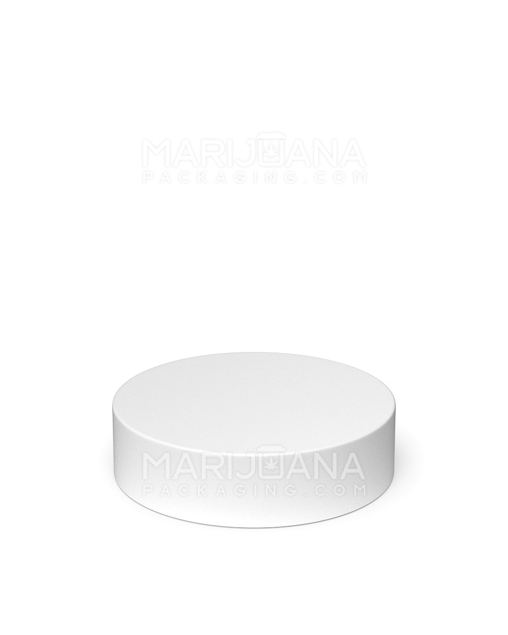 Child Resistant | Smooth Push Down & Turn Plastic Caps w/ Foam Liner | 53mm - Matte White - 100 Count - 3