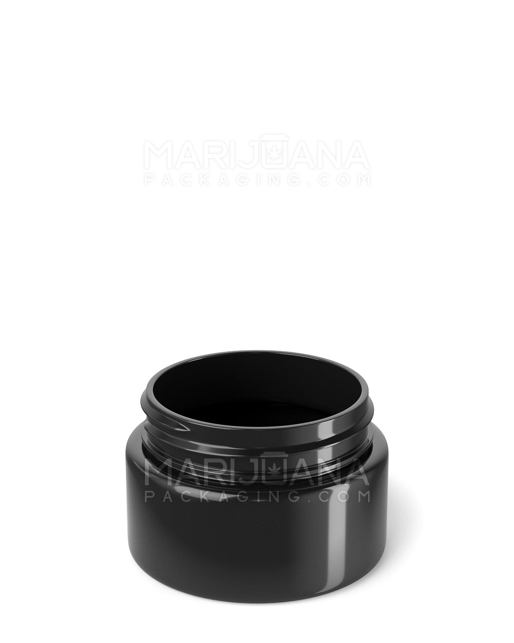 Straight Sided Black Plastic Jars | 53mm - 2oz - 200 Count - 2