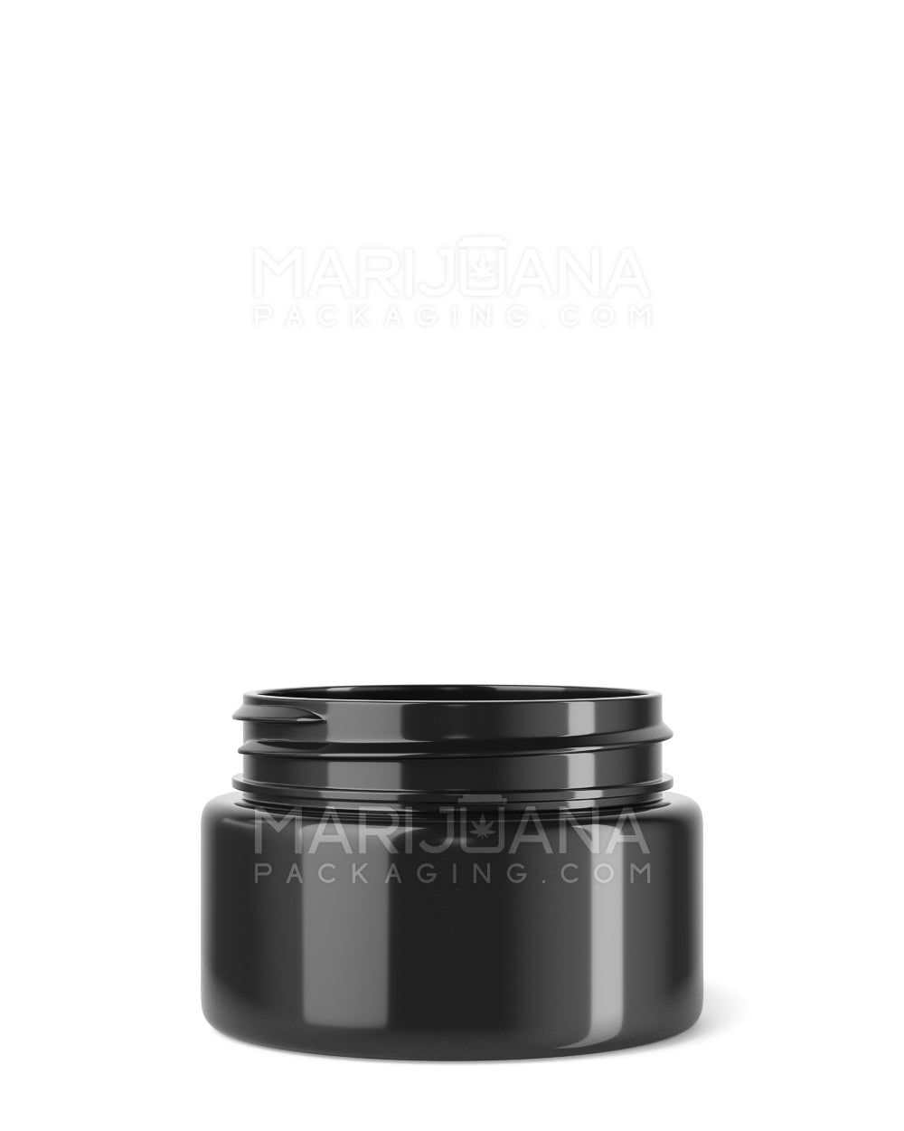 Straight Sided Black Plastic Jars | 53mm - 2oz - 200 Count - 1