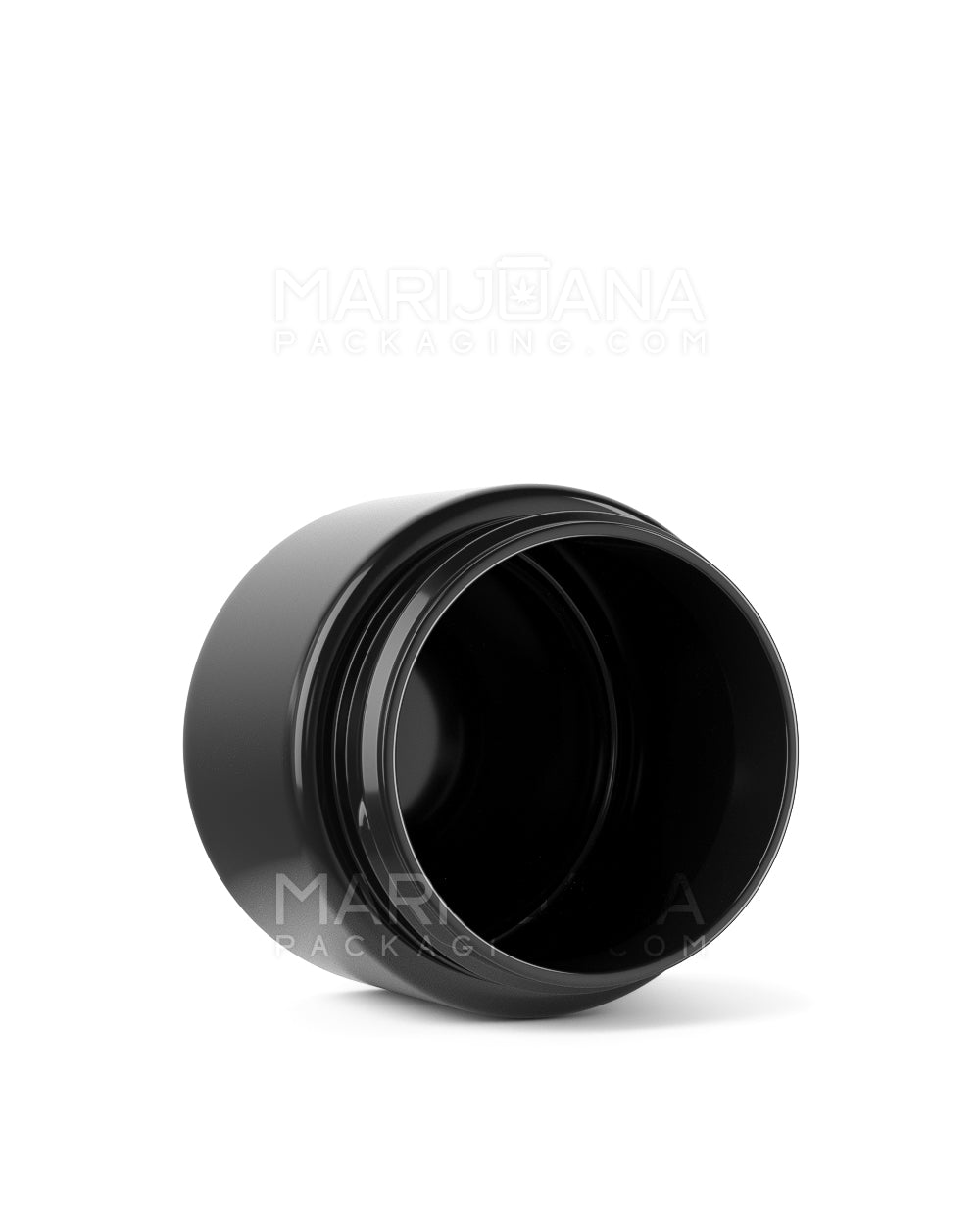 Straight Sided Black Plastic Jars | 53mm - 3oz - 100 Count - 3