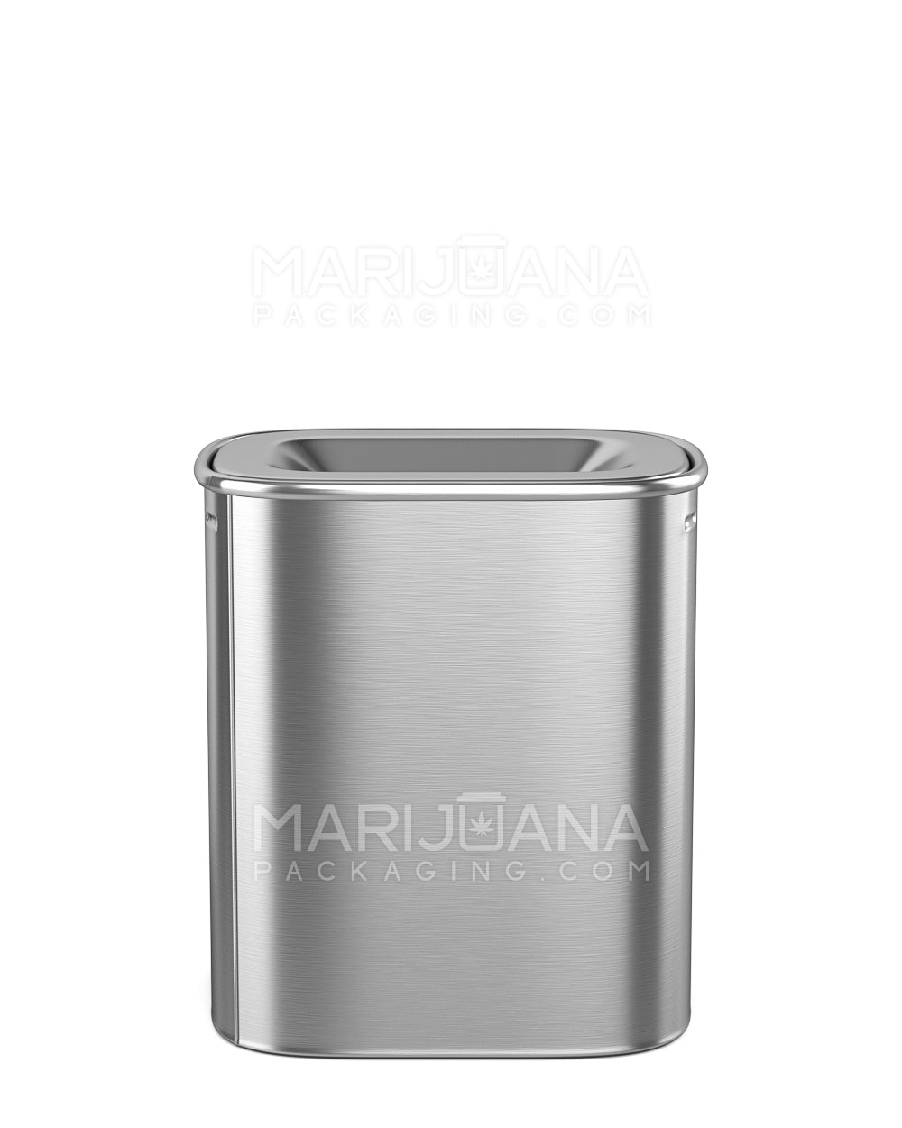 Child Resistant & Sustainable | 100% Recyclable PushTin Large Container | 4oz - Silver Tin - 150 Count - 14