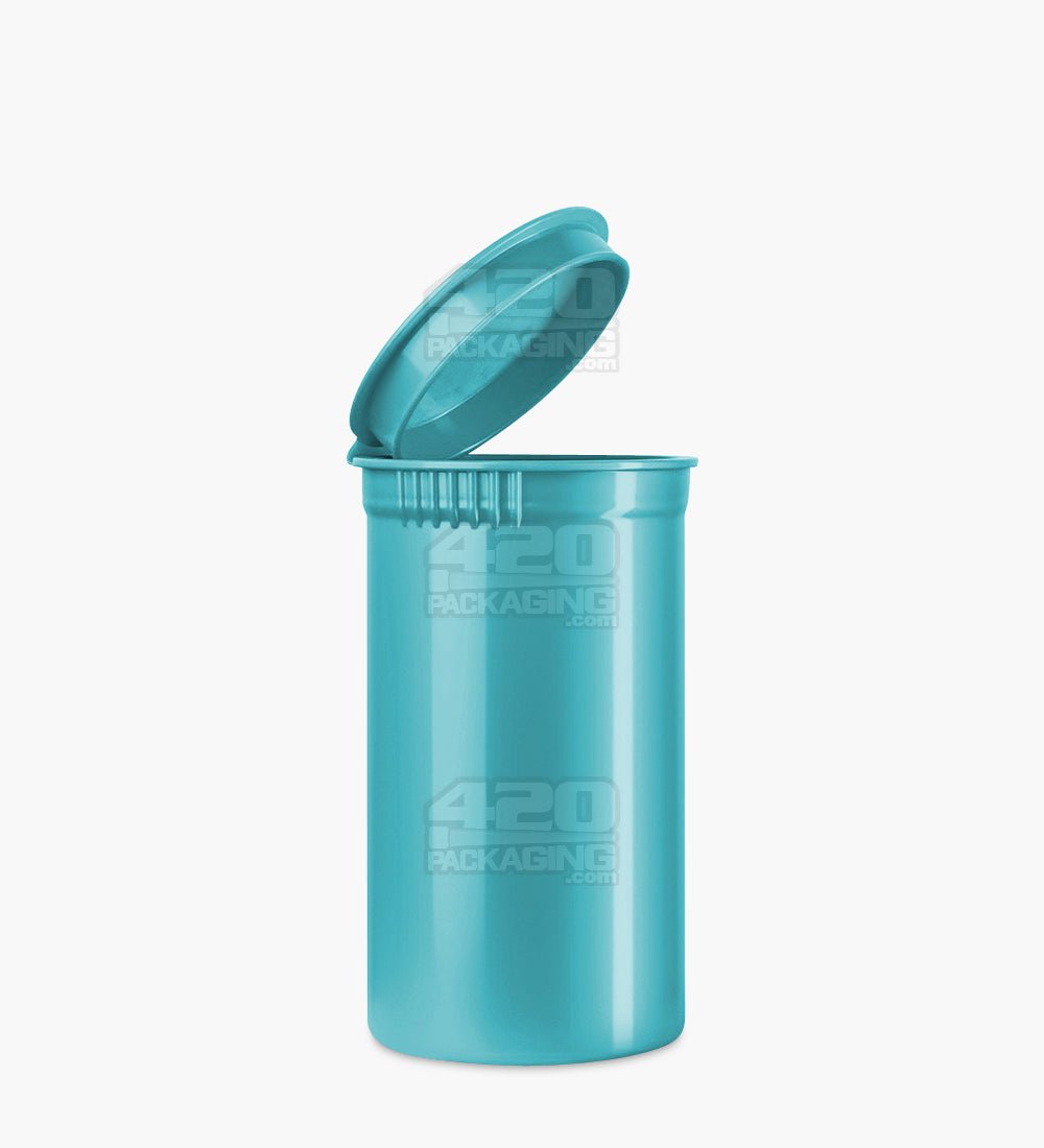 69mm Aqua Child Resistant Opaque Pop Top Bottles 225/Box - 1