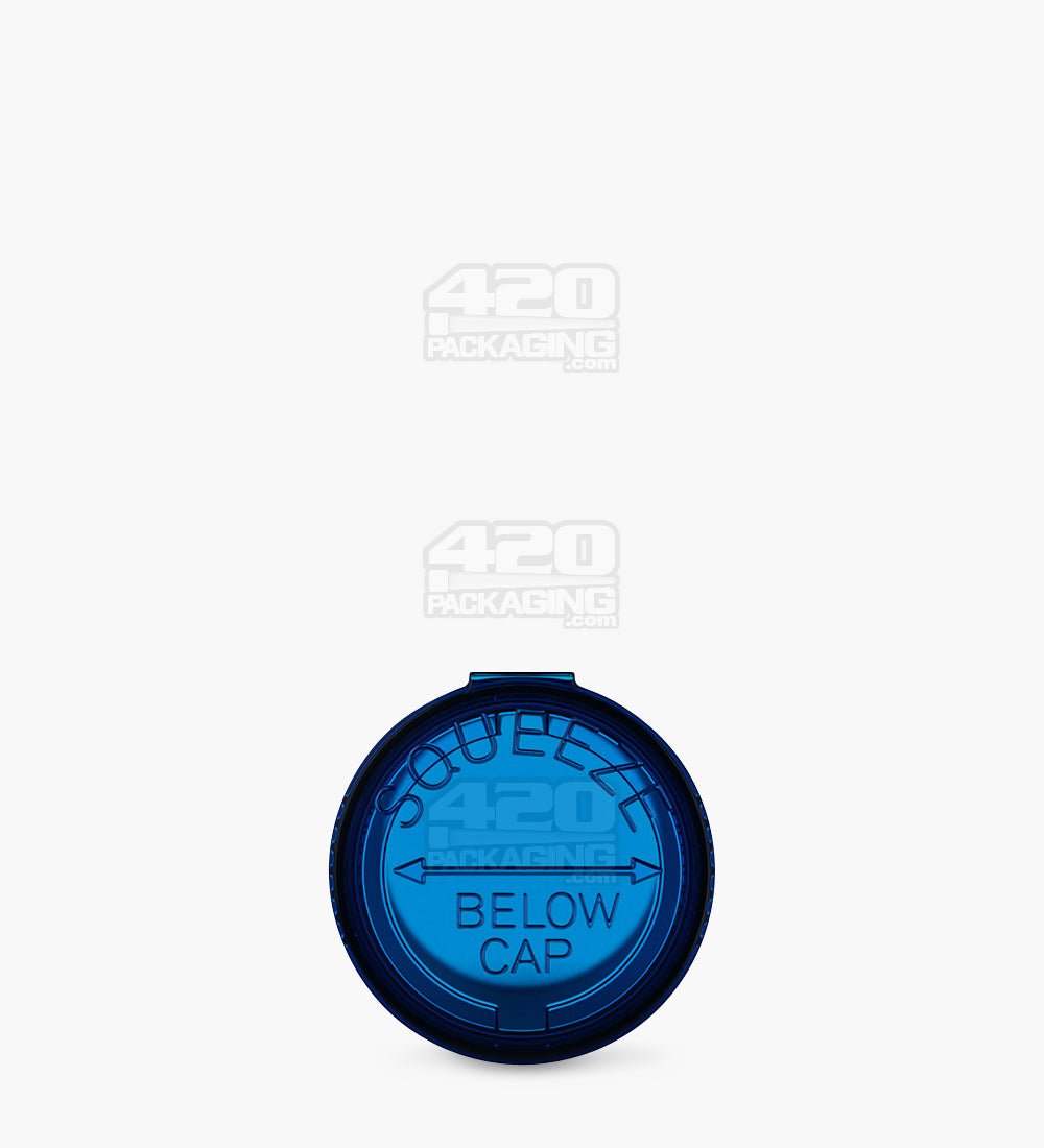 69mm Blue Child Resistant Transparent Pop Top Bottles 225/Box - 4
