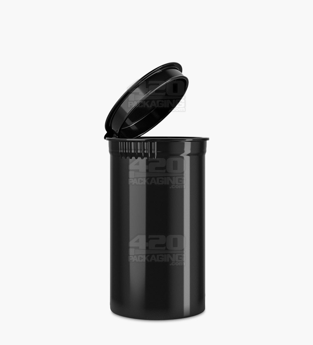 Child Resistant | Opaque Black Pop Top Bottles | 19dr - 3.5g - 225 Count