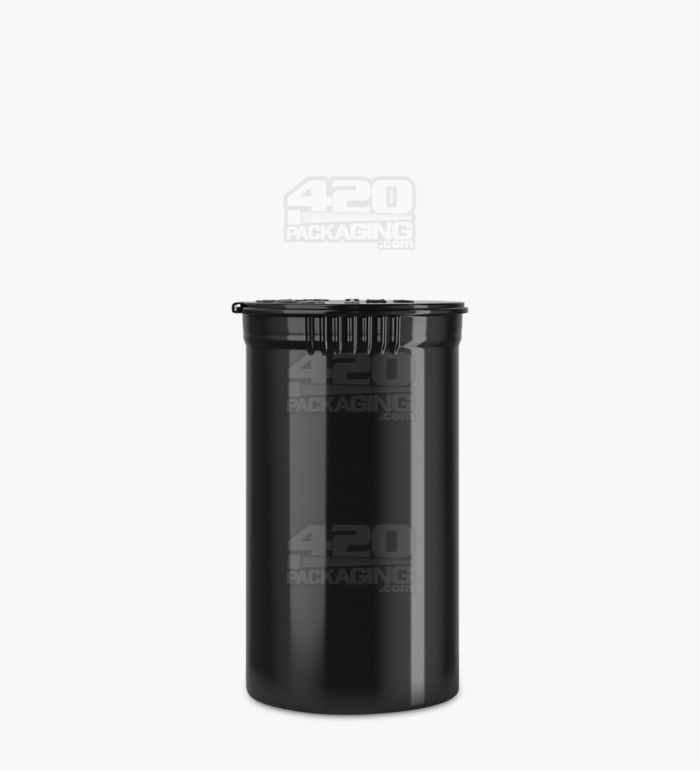 Child Resistant | Opaque Black Pop Top Bottles | 19dr - 3.5g - 225 Count