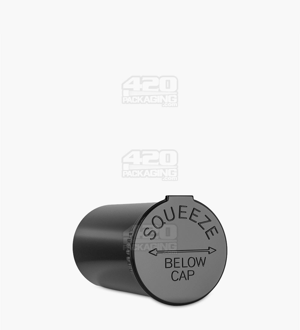 Child Resistant | Opaque Black Pop Top Bottles | 19dr - 3.5g - 225 Count