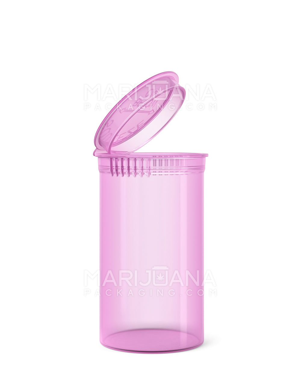 Child Resistant Transparent Pink Pop Top Bottles | 19dr - 3.5g | Sample - 1