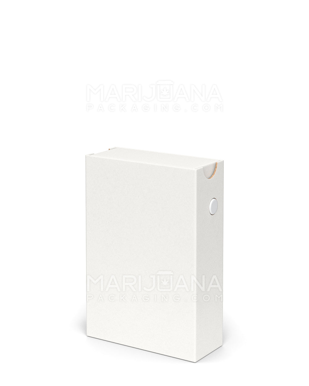 Child Resistant & Sustainable 100% Recyclable Pre-Roll Joint Case w/ Button | 121mm x 82mm - White Cardboard | Sample - 4