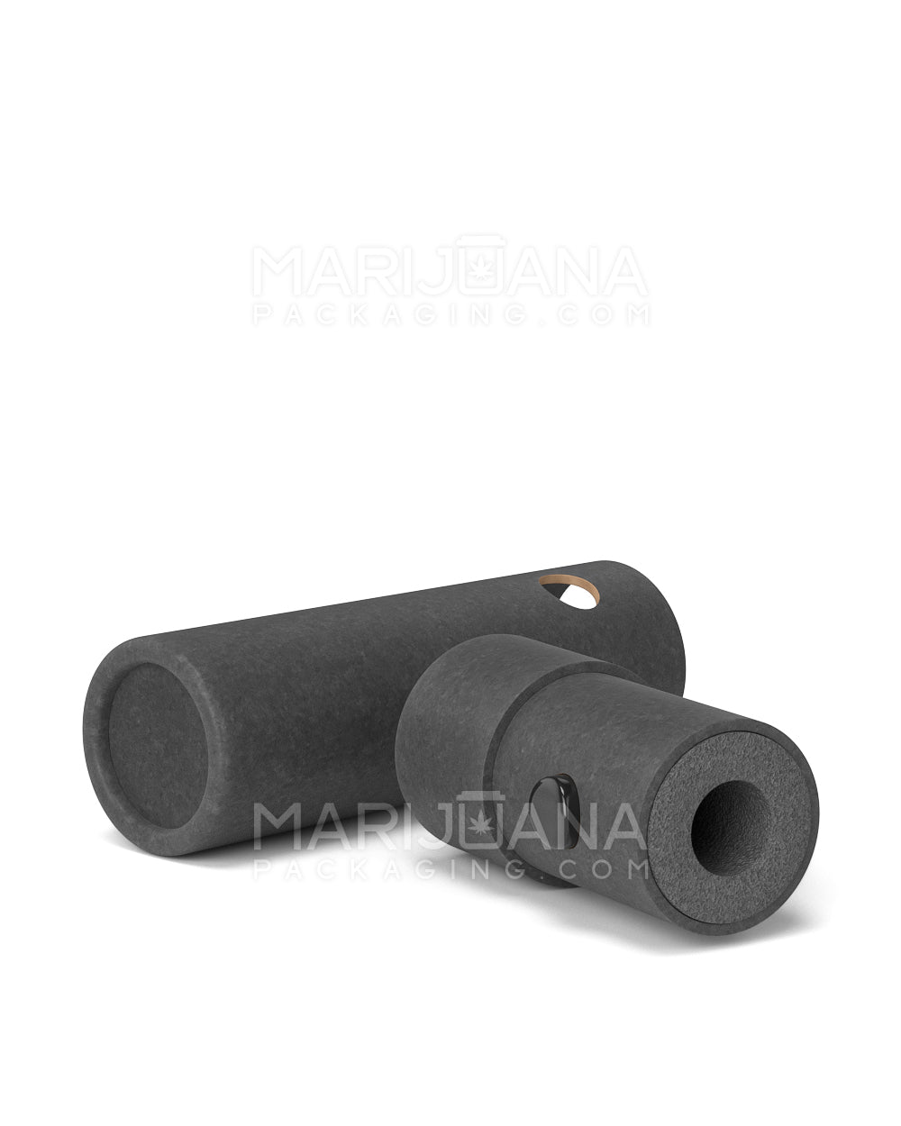 Child Resistant & Sustainable | 100% Recyclable Cardboard Vape Cartridge Tube w/ Press Button | 95mm - Black - 100 Count - 5