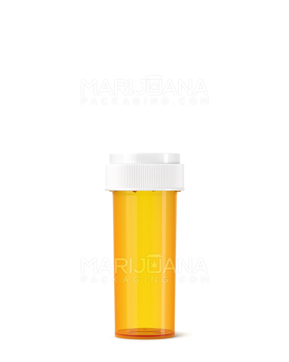 Empty Plastic RX Pill Medicine Bottles Containers Amber Reversible