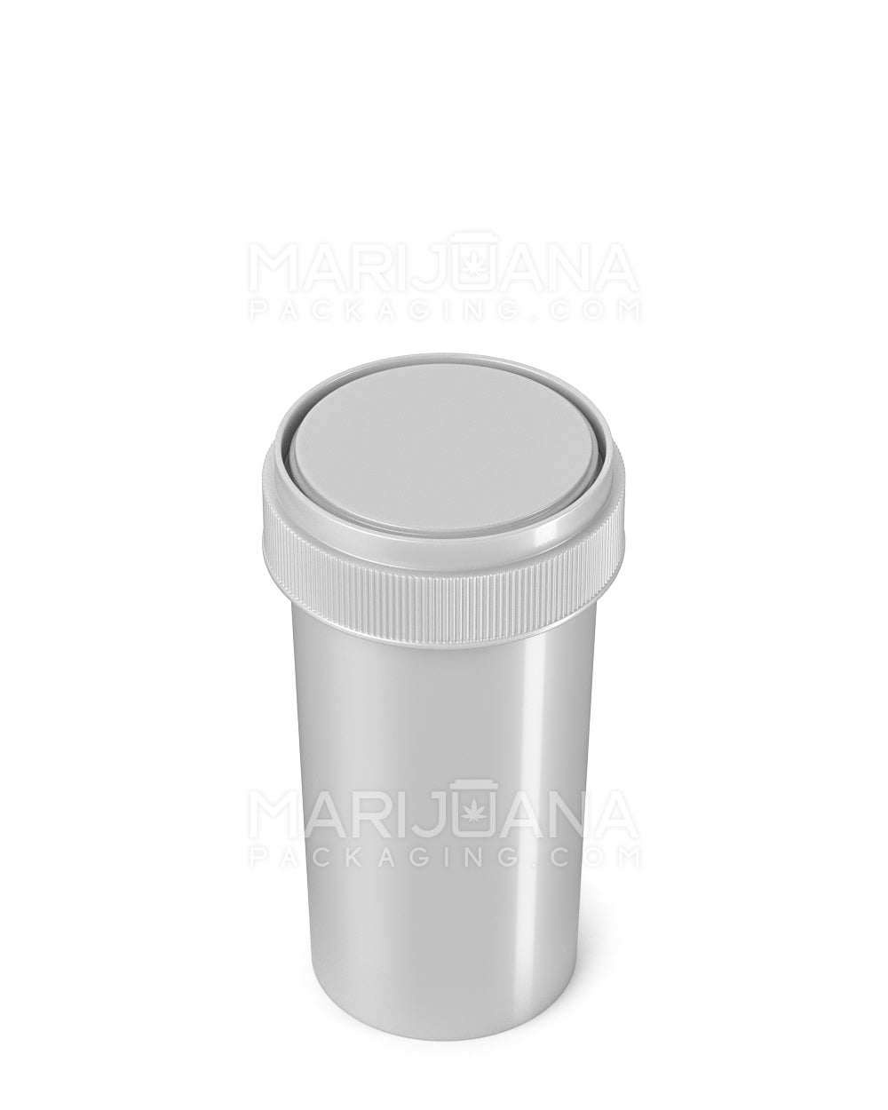 Child Resistant | Opaque Silver Blank Reversible Cap Vials | 40dr - 10g - 150 Count - 4