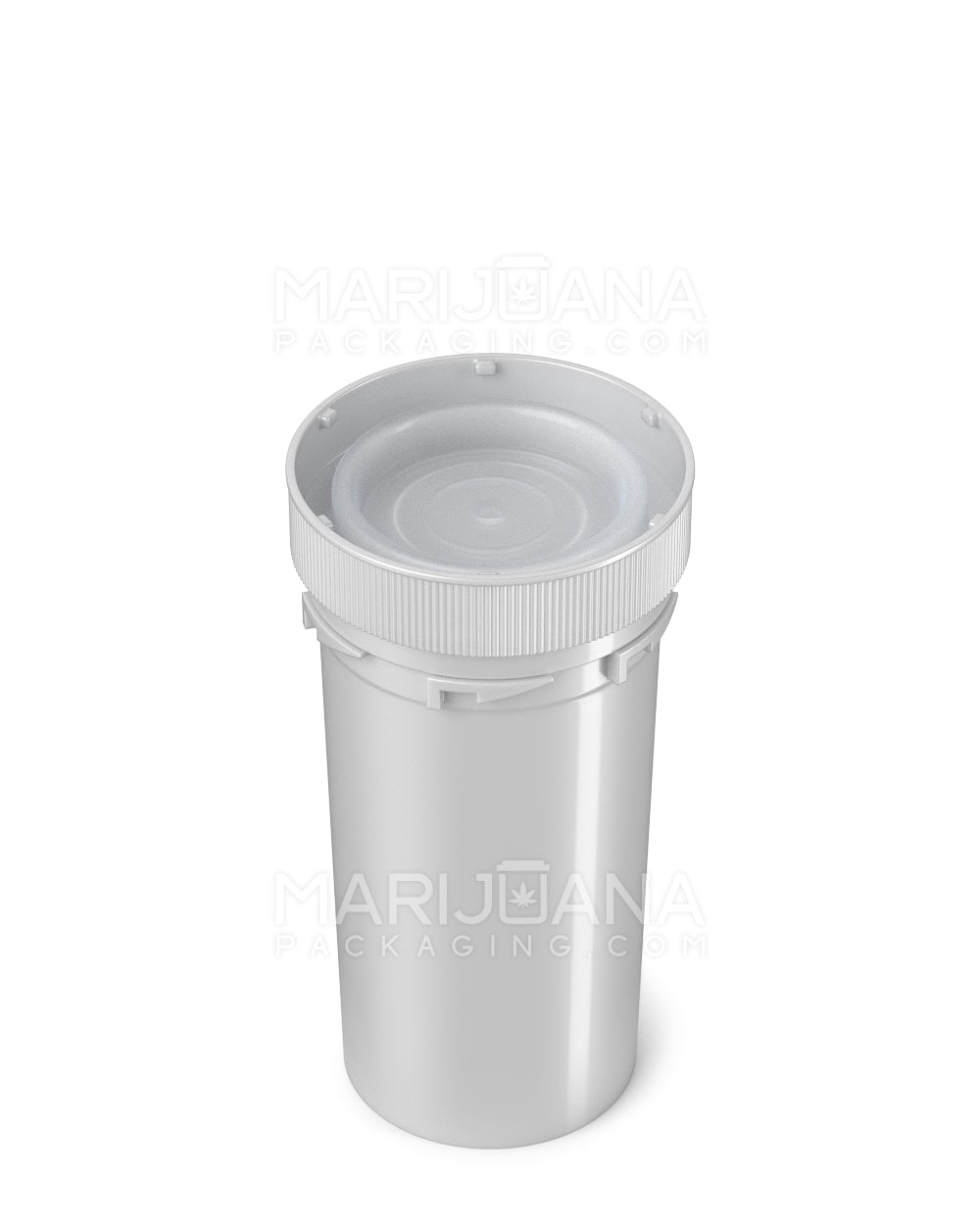 Child Resistant | Opaque Silver Blank Reversible Cap Vials | 40dr - 10g - 150 Count - 5