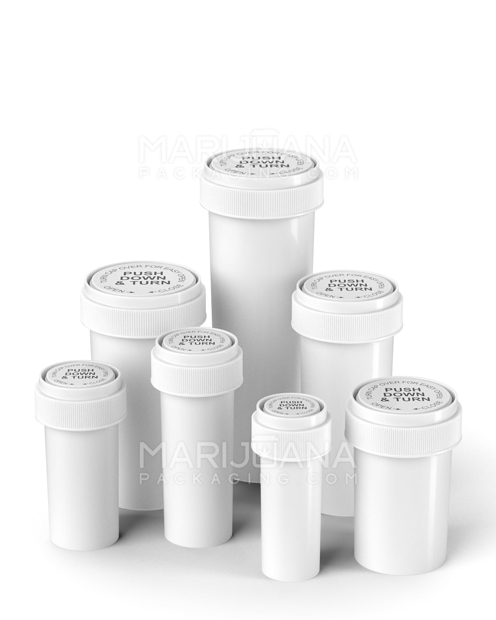 13dr Child Resistant Opaque White 2g Pop Top Container