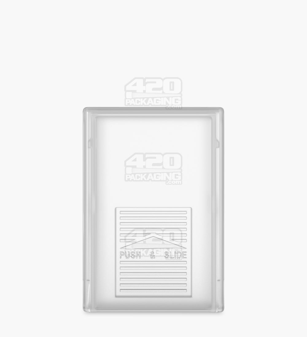 Child Resistant | Push & Slide Shatter Box Concentrate Container | 61mm x 42mm - Clear Plastic - 250 Count