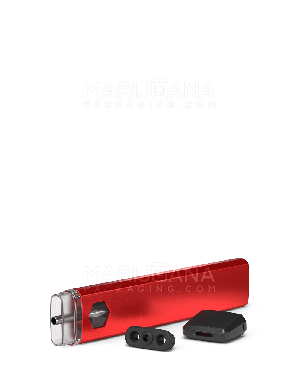 ALD | Red Rechargeable Disposable Vape Pen w/ Mouthpiece & 1mm Aperture | 1mL - 350 mAh - 100 Count - 6