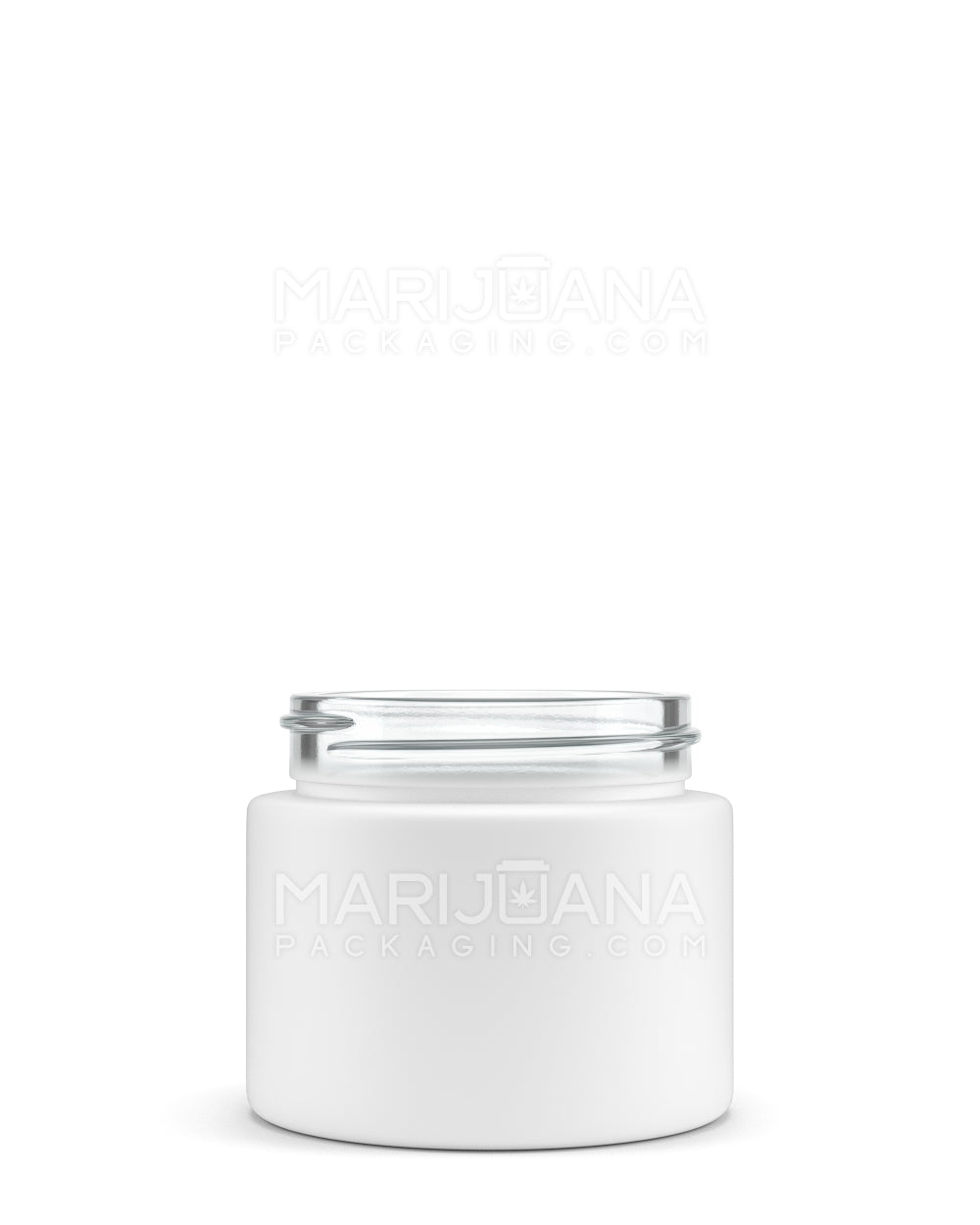 Straight Sided Matte White Glass Jars | 50mm - 2oz - 200 Count - 1