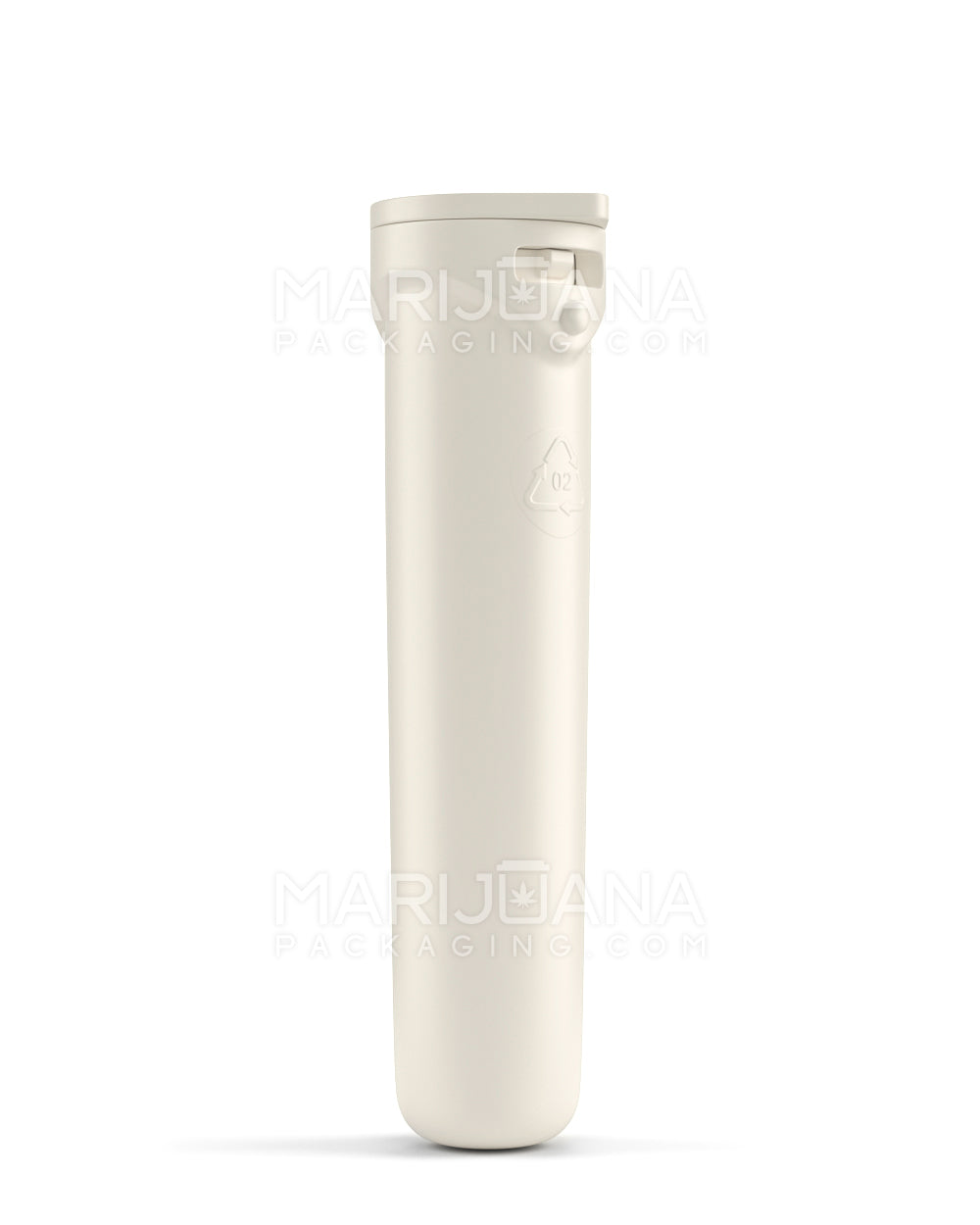 Child Resistant & Sustainable Recyclable "Line-up Arrow" Reclaimed Ocean Plastic Pre-Roll Tubes | 78mm - Beige | Sample - 1