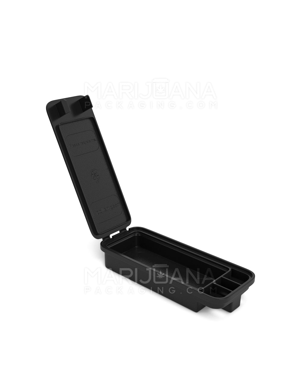 Child Resistant | Snap Box Edible & Pre-Roll Joint Case | Small - Black Plastic - 240 Count - 1
