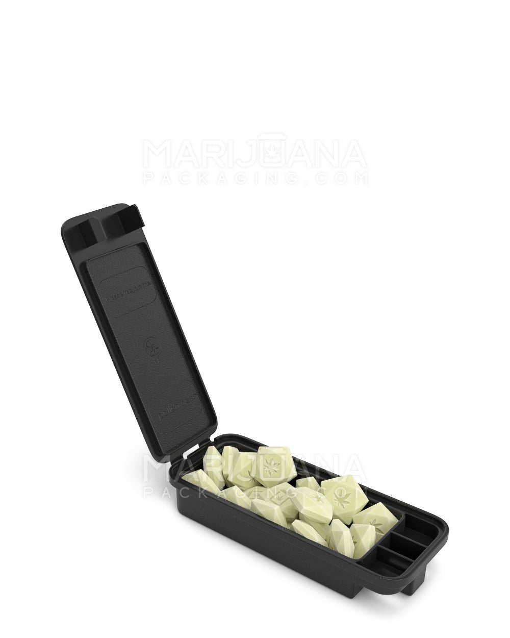 Child Resistant | Snap Box Edible & Pre-Roll Joint Case | Small - Black Plastic - 450 Count - 3