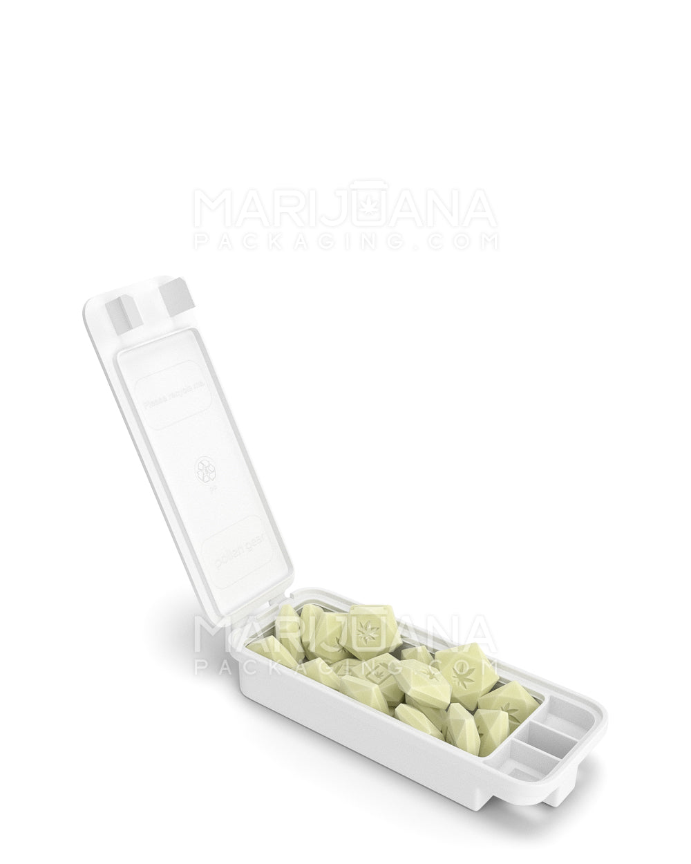 Child Resistant | Snap Box Edible & Pre-Roll Joint Case | Small - White Plastic - 240 Count - 3