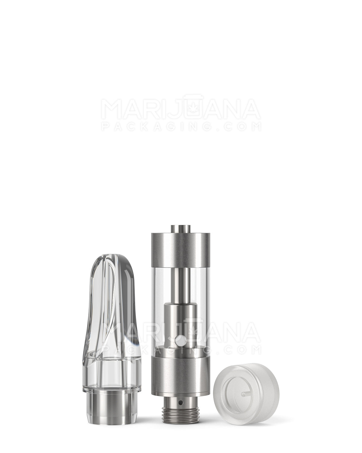CCELL | Liquid6 Reactor Plastic Vape Cartridge with Clear Plastic Mouthpiece | 0.5mL - Press On - 100 Count - 5