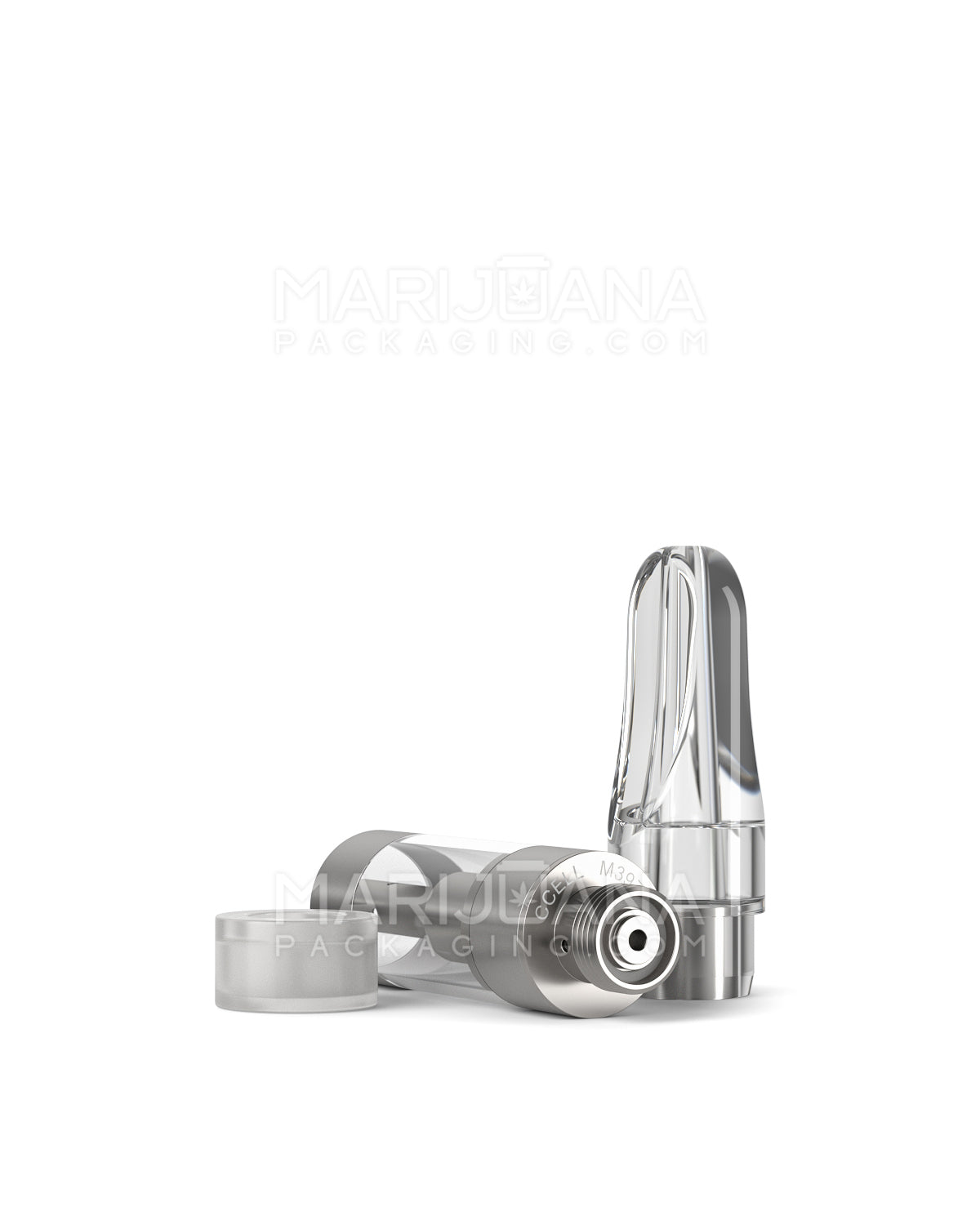 CCELL | Liquid6 Reactor Plastic Vape Cartridge with Clear Plastic Mouthpiece | 0.5mL - Press On - 100 Count - 8