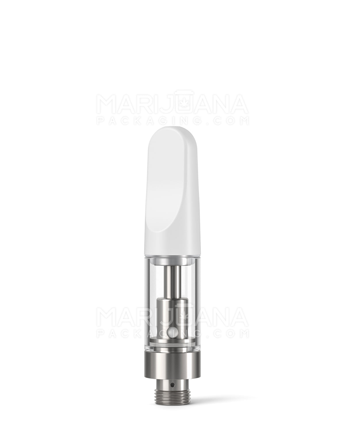 CCELL | Liquid6 Reactor Glass Vape Cartridge with White Plastic Mouthpiece | 0.5mL - Screw On - 100 Count - 1