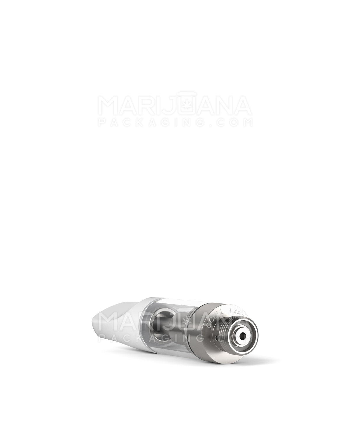 CCELL | Liquid6 Reactor Glass Vape Cartridge with White Plastic Mouthpiece | 0.5mL - Screw On - 100 Count - 7
