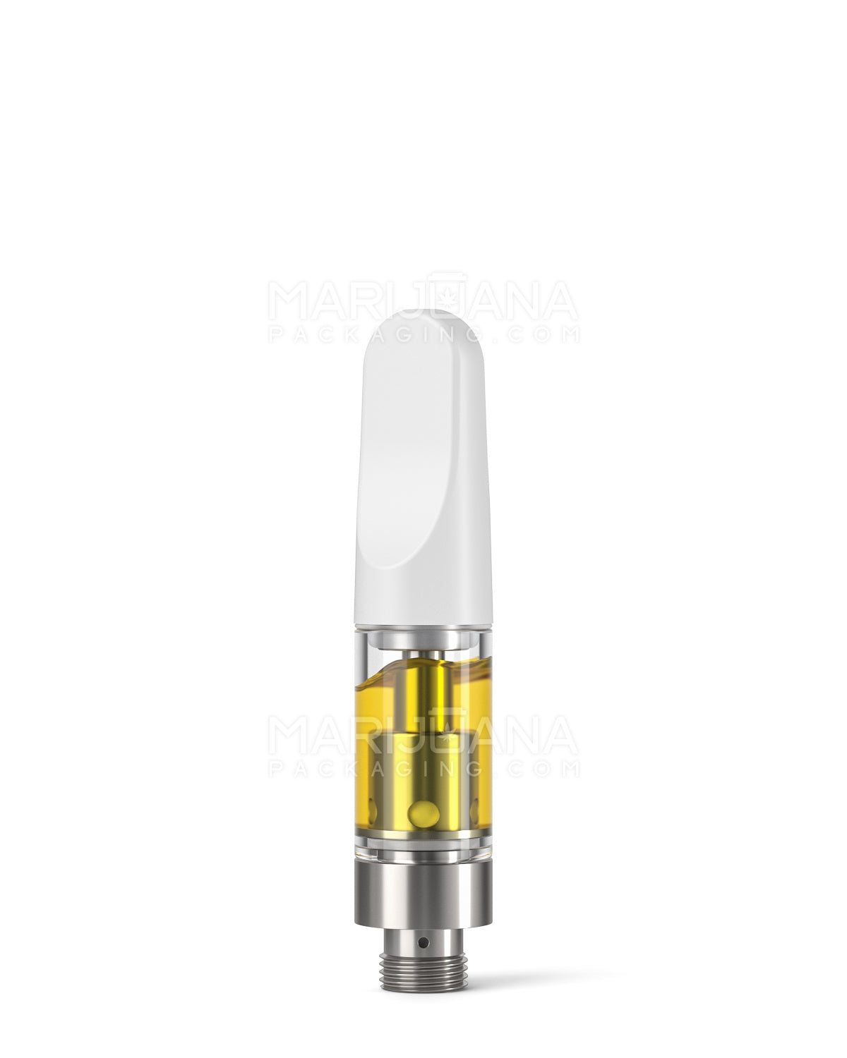 CCELL | Liquid6 Reactor Glass Vape Cartridge with White Plastic Mouthpiece | 0.5mL - Screw On - 100 Count - 2