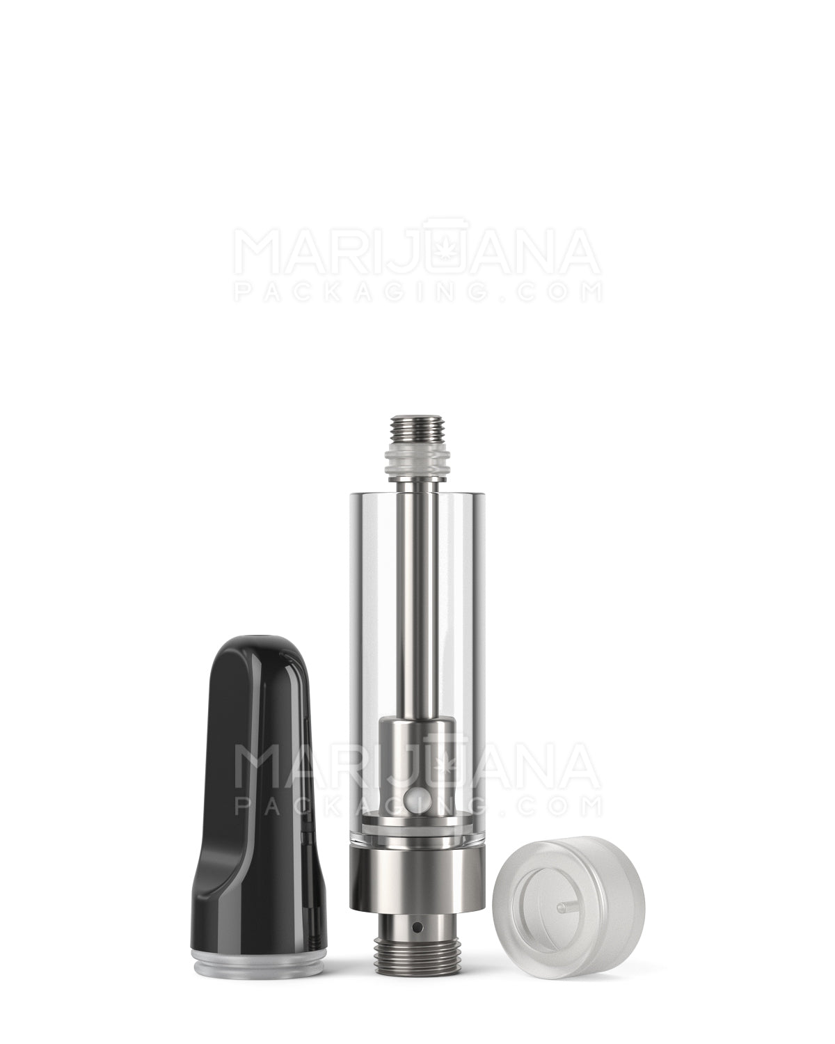 CCELL | Liquid6 Reactor Glass Vape Cartridge with Black Ceramic Mouthpiece | 1mL - Screw On - 100 Count - 5