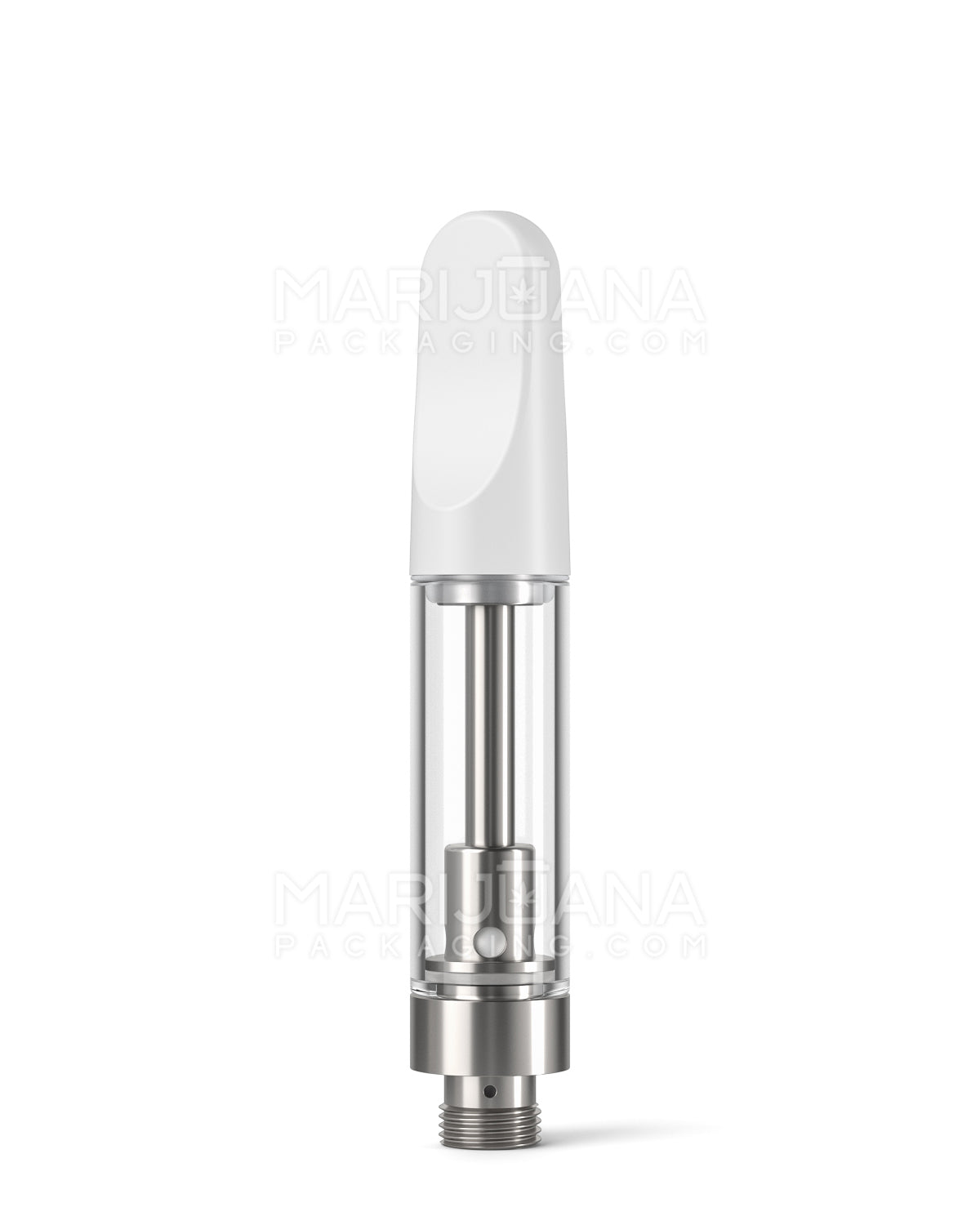CCELL | Liquid6 Reactor Glass Vape Cartridge with White Plastic Mouthpiece | 1mL - Screw On - 100 Count - 1