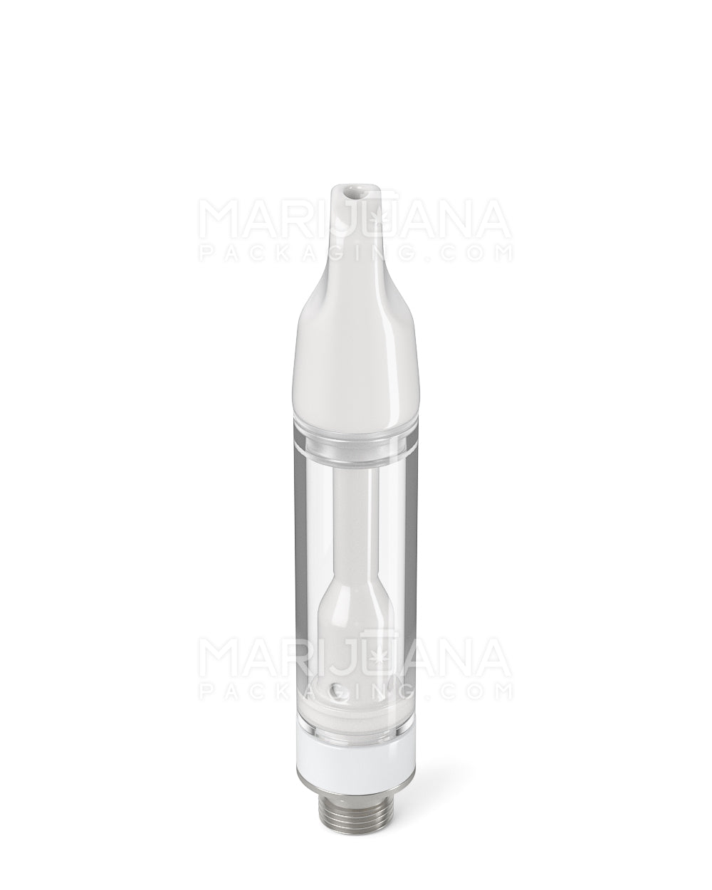 TPK | Ceramic Vape Cartridge with Flat White Ceramic Mouthpiece | 1mL - Press On - 100 Count - 4
