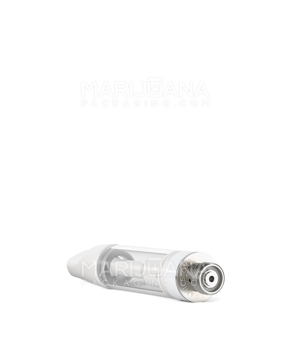 TPK | Ceramic Vape Cartridge with Flat White Ceramic Mouthpiece | 1mL - Press On - 100 Count - 7