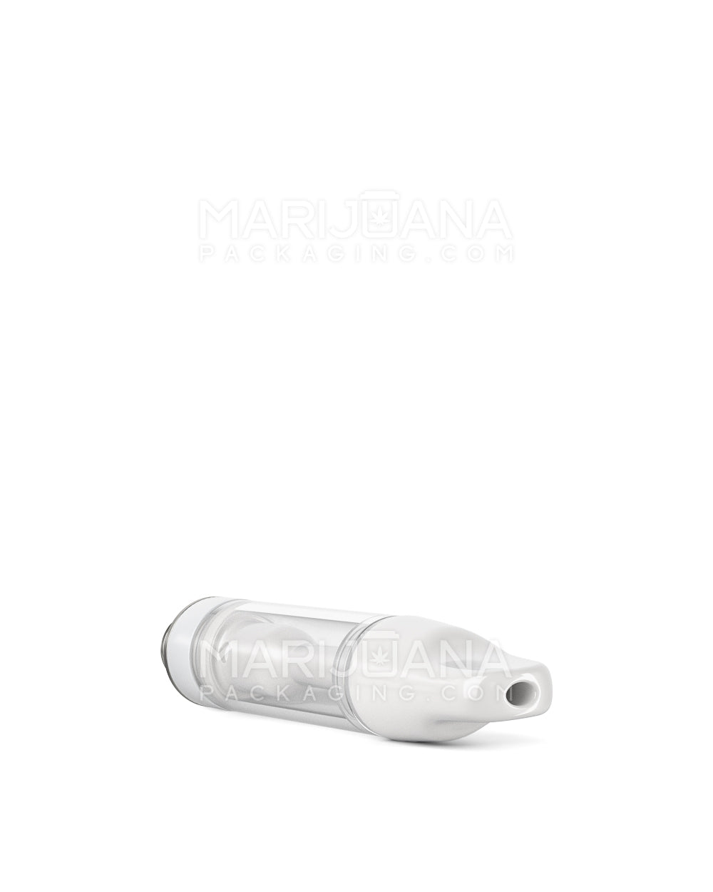 TPK | Ceramic Vape Cartridge with Flat White Ceramic Mouthpiece | 1mL - Press On - 100 Count - 8