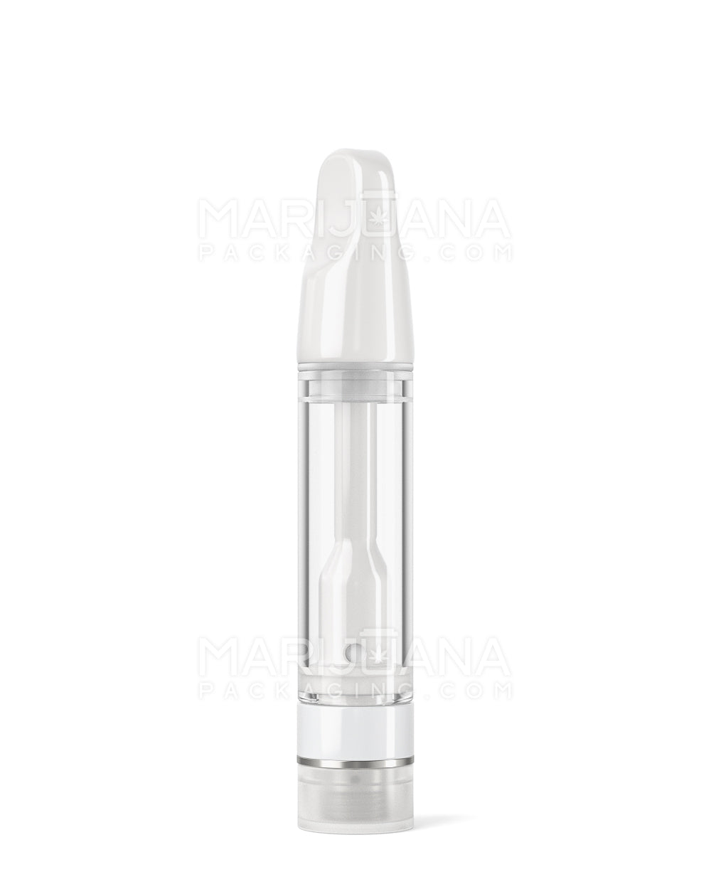 TPK | Ceramic Vape Cartridge with Flat White Ceramic Mouthpiece | 1mL - Press On - 100 Count - 3