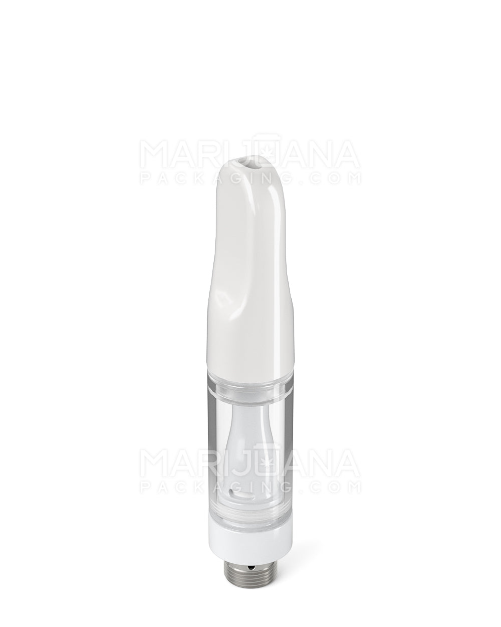 Verified Vapes | Ceramic Vape Cartridge with Flat White Ceramic Mouthpiece | 0.5mL - Press On - 100 Count - 4