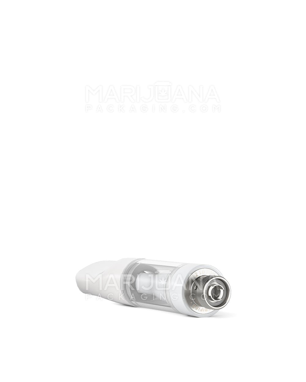 Verified Vapes | Ceramic Vape Cartridge with Flat White Ceramic Mouthpiece | 0.5mL - Press On - 100 Count - 7