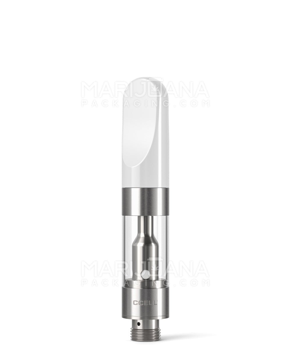 CCELL | Plastic Vape Cartridge with White Plastic Mouthpiece | 0.5mL - Press On - 100 Count - 1