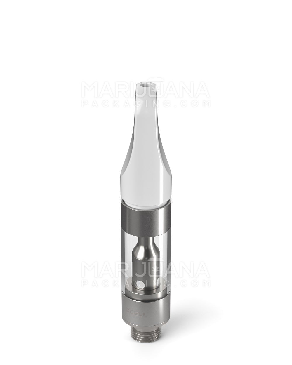 CCELL | Plastic Vape Cartridge with White Plastic Mouthpiece | 0.5mL - Press On - 100 Count - 4