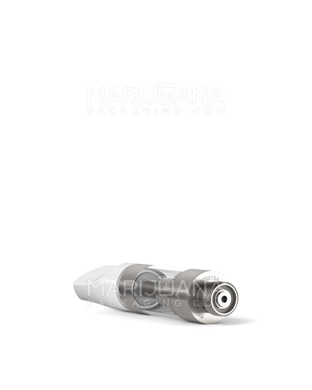 CCELL | Plastic Vape Cartridge with White Plastic Mouthpiece | 0.5mL - Press On - 100 Count - 7