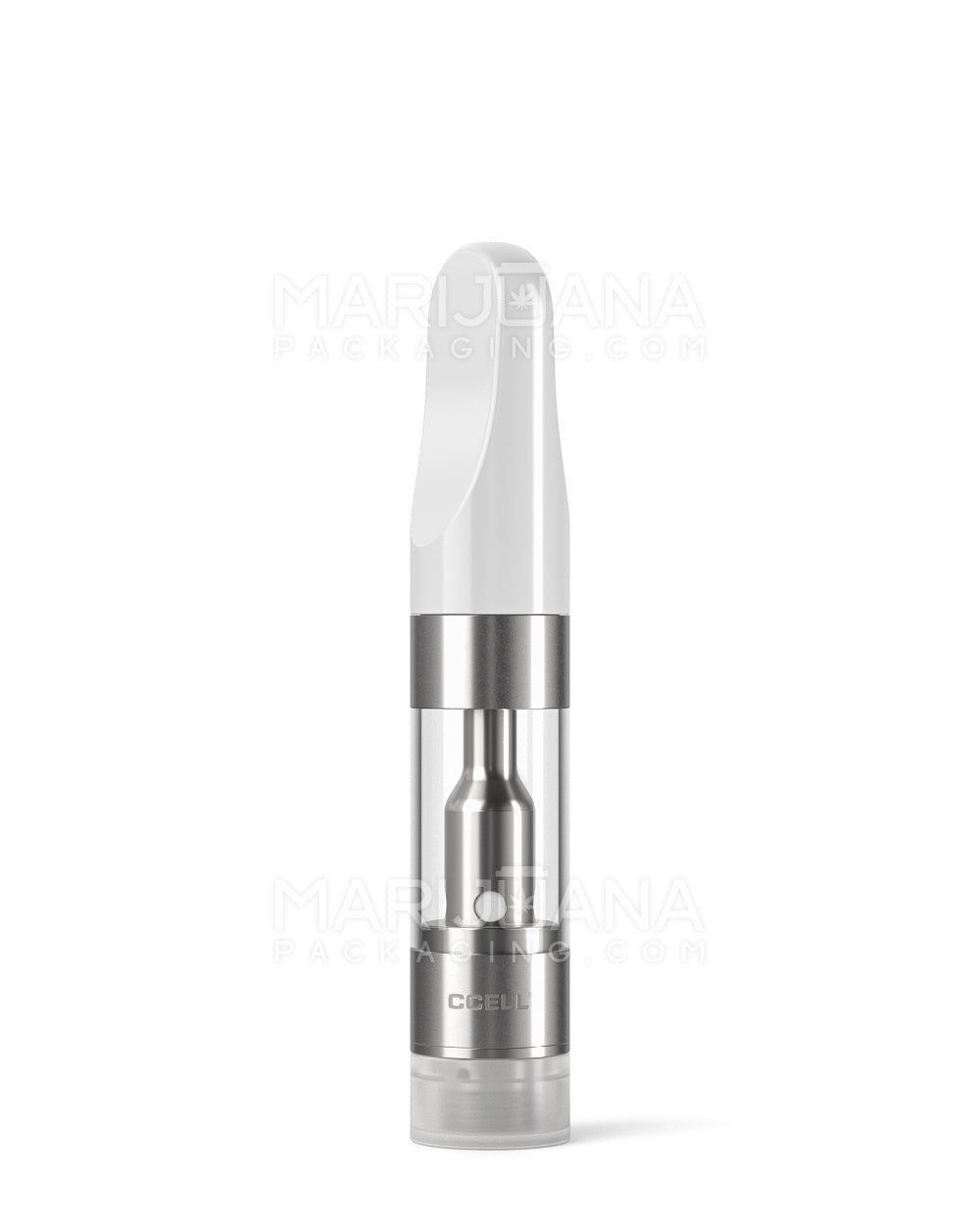 CCELL | Plastic Vape Cartridge with White Plastic Mouthpiece | 0.5mL - Press On - 100 Count - 3